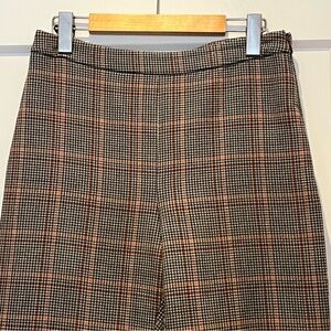 Aritzia Wilfred Plaid Heritage Check Cropped Flat Fronted Kick Flare pants